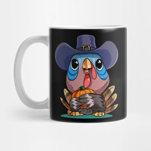 Happy Thanksgiving Pilgrim Pumpkin Turkey day Mug